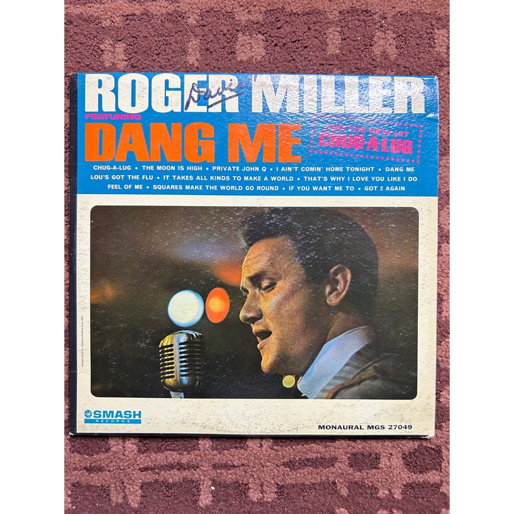 Roger Miller Dang Me Monaural Vinyl Record Album Smash Records MGS 27049‎